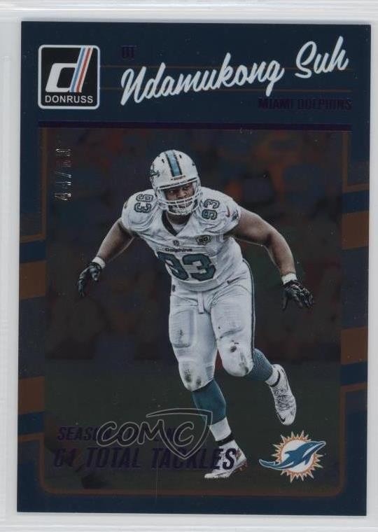 2016 Donruss Stat Line Season 44/61 Ndamukong Suh #166 b9e