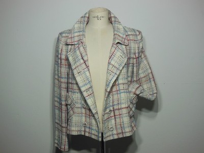 MAX MARA Damen Blazer Jacke Jacket Wollblazer Beige Rosa Blau GR 40