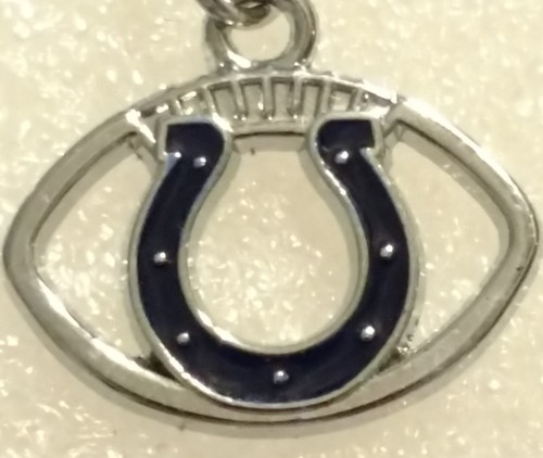 Indianapolis Colts Football Small Purse Charm Dangle Zipper Pull Key Chain - Picture 4 of 4
