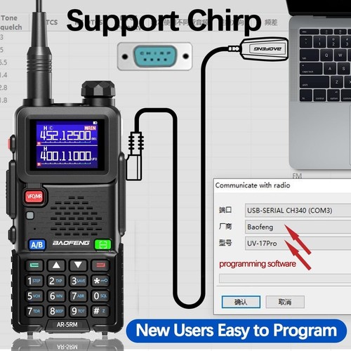 Digital Handheld Radio Scanner Fire Police VHF FM EMS Ham 2 Way Transceiver Dual - Zdjęcie 2 z 9