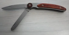 Double blade stainless steel folding knife old style manual opening slim style