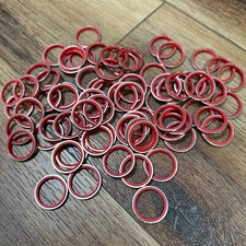 1" OD Bonded Washer Metal Gasket Sealing Ring Ribbed Red - Pack of 70