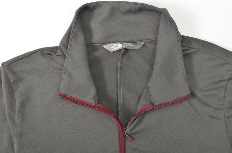 Camisa Top Mujer The North Face Riseway Mock Secado Rápido Pullover Gris 1/2 Cremallera L Foto 2 de 3