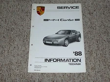 1988 Porsche 944 Turbo S Shop Service Repair Workshop Manual Coupe 2.5L