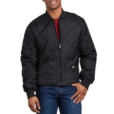 Dickies Diamond Quilted Bomber Jacket Winter Puffer Work Coat 61242 Mens Medium