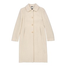 Les Copains Overcoat - Medium Cream Wool Blend