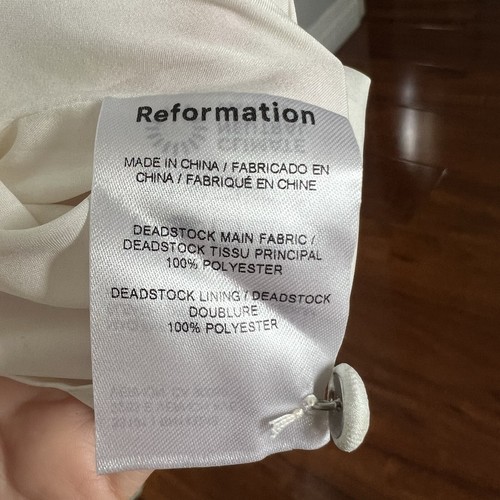 NEU Reformation Edessa Neckholder strukturiertes Maxikleid elfenbein Größe 8 Braut - Bild 13 von 14