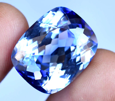 Natural Blue Sapphire 36.40 Ct FLAWLESS Certified Montana Treated Loose Gemstone