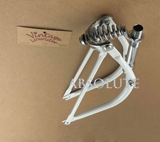 ORIGINAL LOWRIDER 20" Bent 1" Chrome/White Durable Suspension Retro Spring Fork.