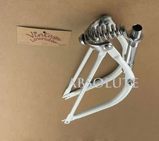 Original Lowrider 20" Bent 1" Chrome/White Durable Suspension Retro Spring Fork.