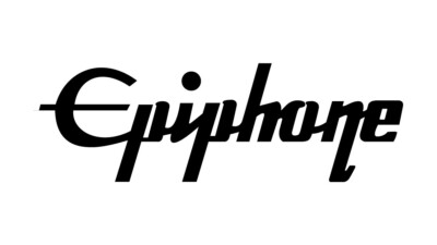 Epiphone Guitars Klebeschrift Aufkleber   19 cm schwarz
