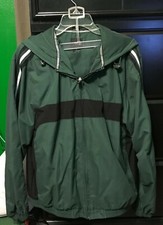 Men's BCG Track Suit Wind Pants and Hooded Jacket Coat Small Green Black White