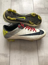 Scarpe da calcio Nike Mercurial Vapor Superfly III FG bianche in carbonio US9,5 