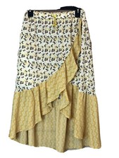 Girls Youth Art Class Floral Ruffled Assymetrical Skirt Sz XL Fit Women  s Size S