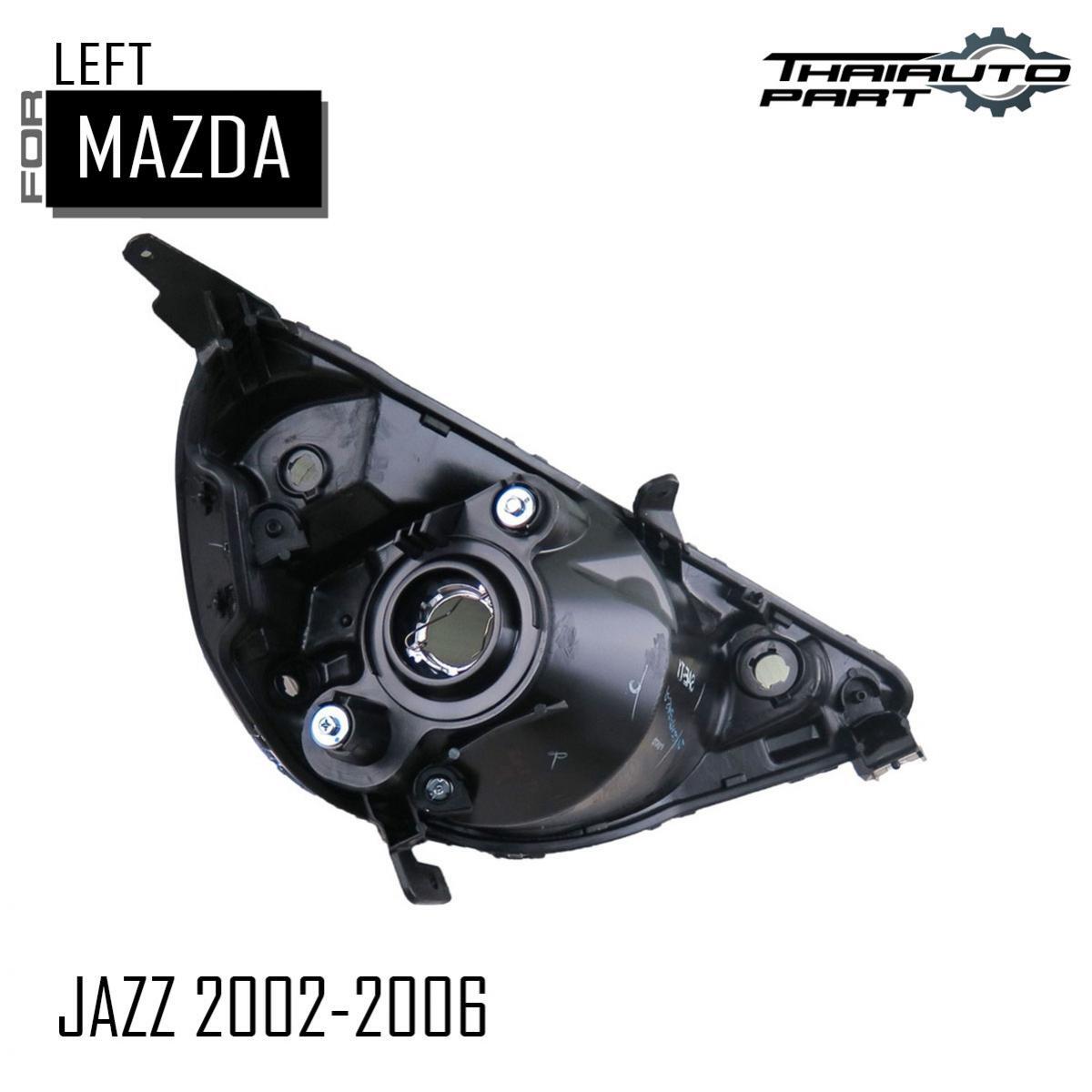 Head Lamp Light Black Housing LH FIT Honda Jazz Fit 2003-06 GD1