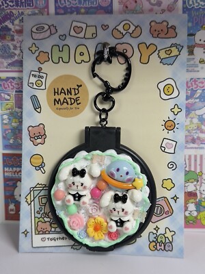 Handmade Mikko Decoden Keychain Mirror Portable Mirror Travel Mirror