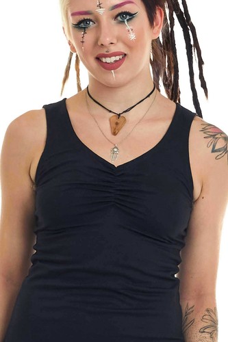 Psy Trance High Low Baumwollkleid mit Spitzenbesatz, Festivalkleid, Hippie Emo Punk - Bild 19 von 19