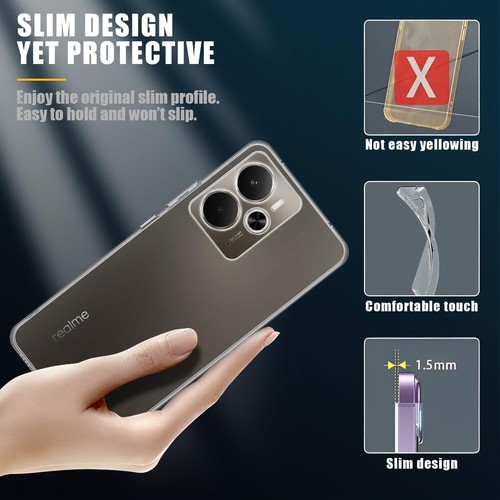 CUSTODIA SLIM COVER PREMIUM TRASPARENTE in SILICONE TPU per REALME 14 / 14T - Imagen 5 de 5