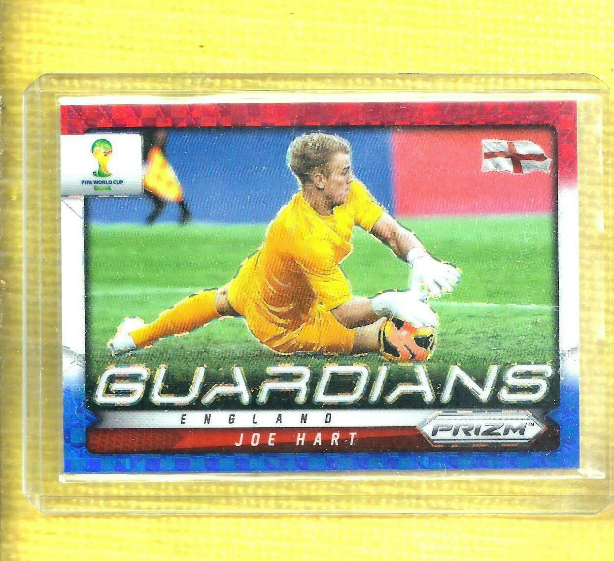 2014 PRIZM WORLD CUP JOE HART #10 RED WHITE BLUE PLAID REFRACTOR 101221