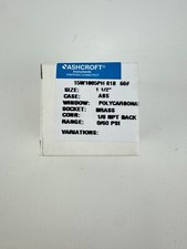 Ashcroft Pressure Guage 0-60psi 1/8 NPT Back Mount 1-1/2 Face 15W1005PH 01B 60 