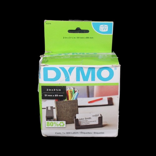 Dymo 30374 Roll of 2" x 3 1/2" Non-Adhesive Business Cards - Partially Used R