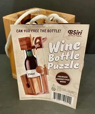 Wine Bottle Puzzle With Instructions Wine Lovers Gift Bsiri Gifts