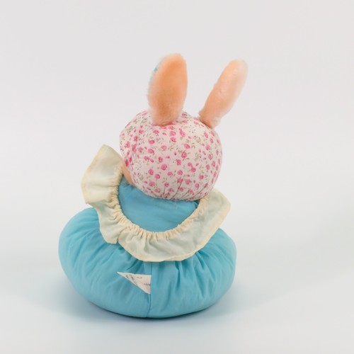 Juguete de peluche vintage de conejo creaciones de Pascua gorro hinchado rosa azul juguete de peluche - Imagen 14 de 24