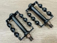 New Deluxe Flat Twisted Lowrider Bicycle BLACK Pedals 1/2" Cruiser Bike 20"-26"