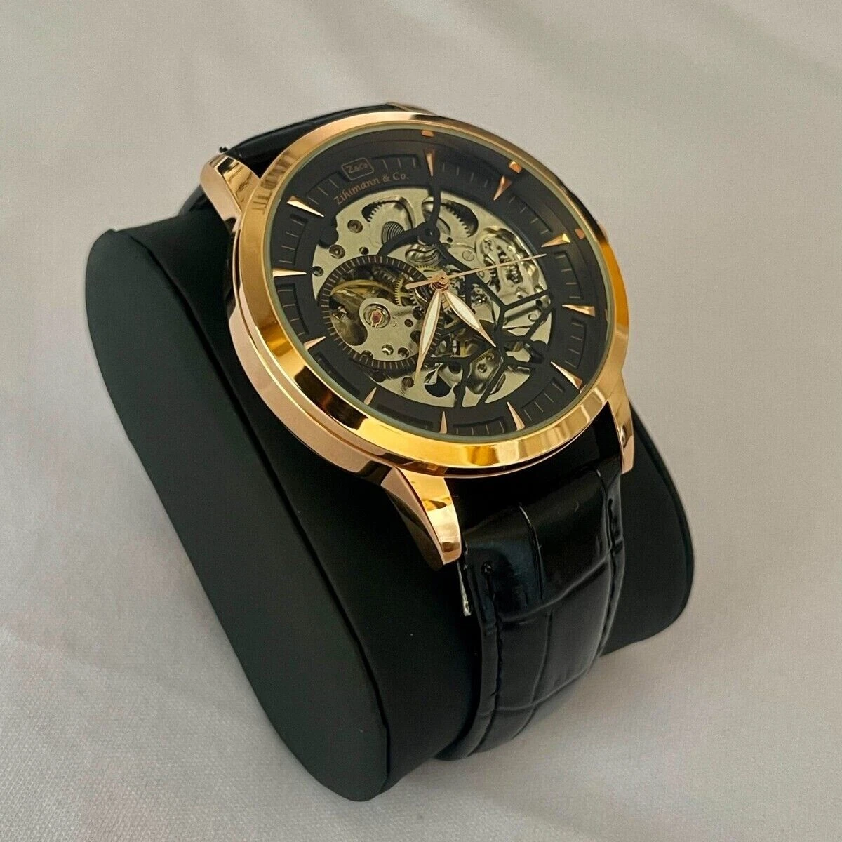 Skeleton watch leather best sale strap