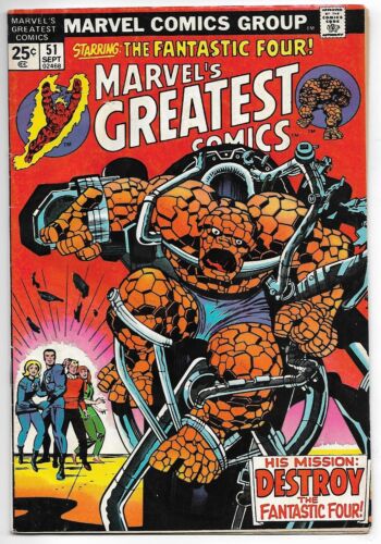 Marvel’s Greatest Comics #51 (1974) – Fantastic Four – Jack Kirby – VG- - Foto 1 di 2
