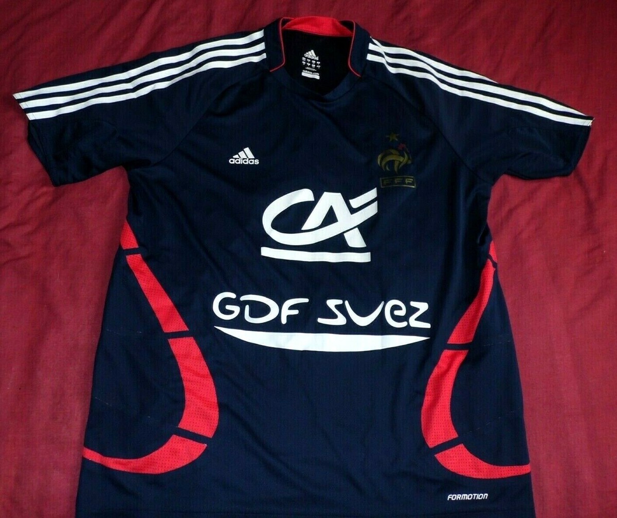 MAILLOT FOOTBALL ENTRAINEMENT Equipe De France Porté Saison 2008/2009 T L EUR 50,00 - FR