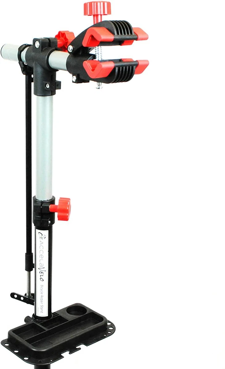 AccelaVelo Adjustable Bike Repair Stand Includes Tool Tray 34