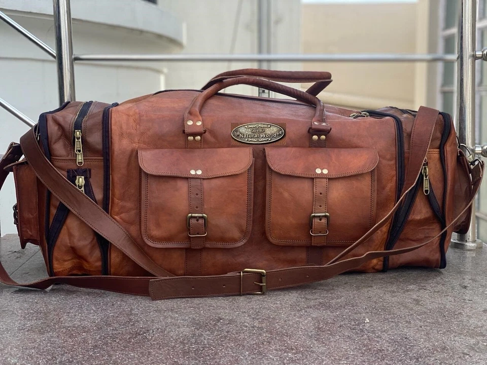 Sac De Voyage Week-End En Cuir Grand, Ajustable Et Extensible De 30 Pouces - Photo 2/4