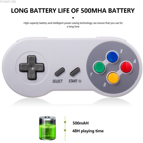 Wireless Kontroller Gamepad Nintendo SNES USB Controller Joystick für PC Win Mac - Bild 2 von 6