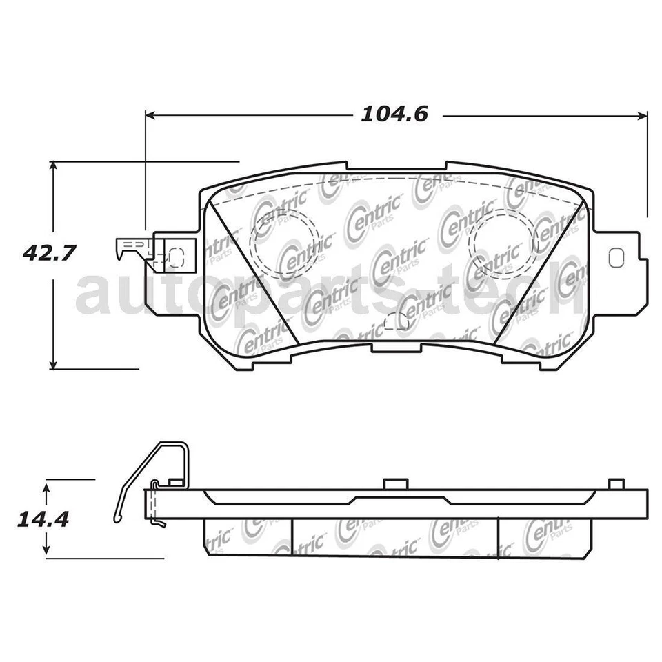 Комплект из 2 центральных деталей передних задних дисковых тормозных колодок для Mazda CX-3 2016 2017 2018 - Изображение 2 из 4