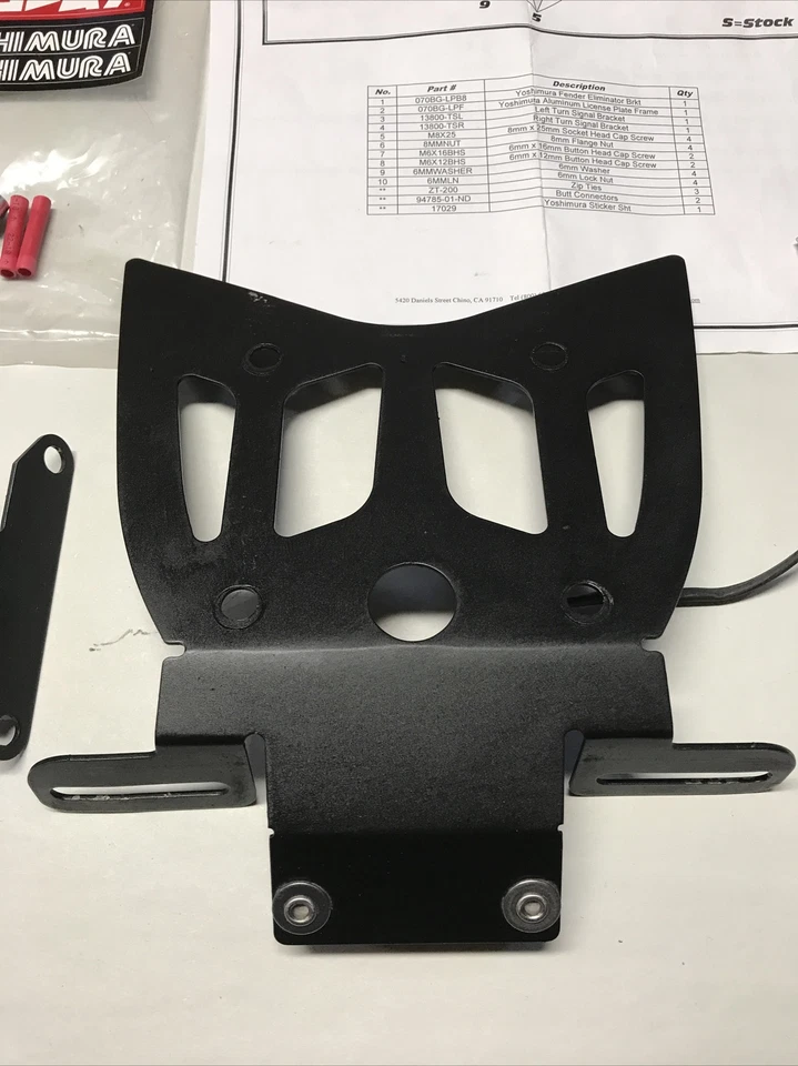 KIT ELIMINADOR GUARDABARROS YAMAHA FZ8 2011-2013 YOSHIMURA PARTE # 070BG138000 Foto 3 de 4