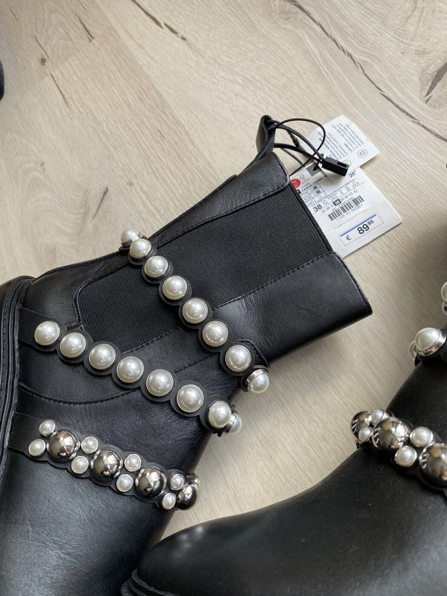 Botines zara perlas sales