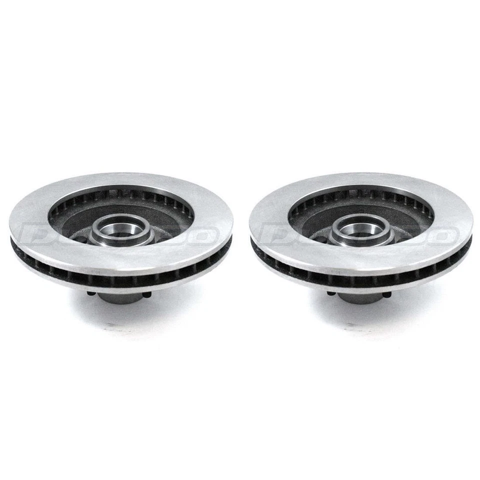 Front Disc Brake Rotor And Hub Assembly 2PCS For 1971 Chevrolet G20 Van 5 lug - Image 2 of 4