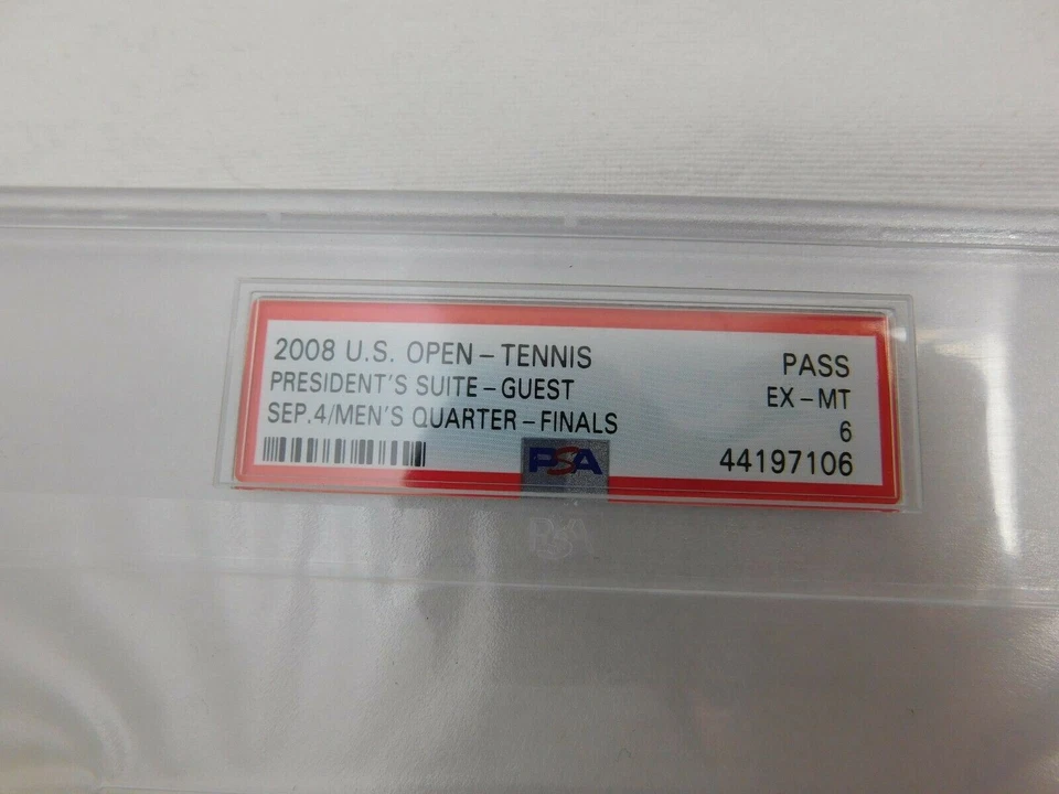 PSA Encapsulated 2008 US OPEN Ticket Roger Federer Rare President's Suite NFL - Image 2 of 4