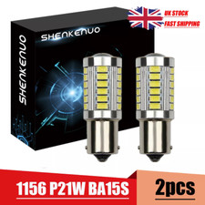 FOR VAUXHALL CORSA D - 1156 P21W LED REAR FOG LIGHT BULBS XENON WHITE 6000K