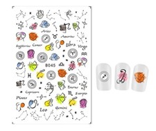 Nail Art Stickers  ASTROLOGY ZODIAC SIGNS B045