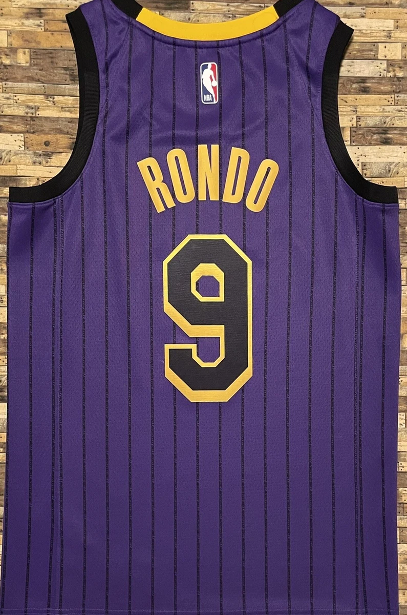 Men's Los Angeles Lakers Rajon Rondo #4 Purple 2021/22 Swingman NBA Jersey  - City Edition