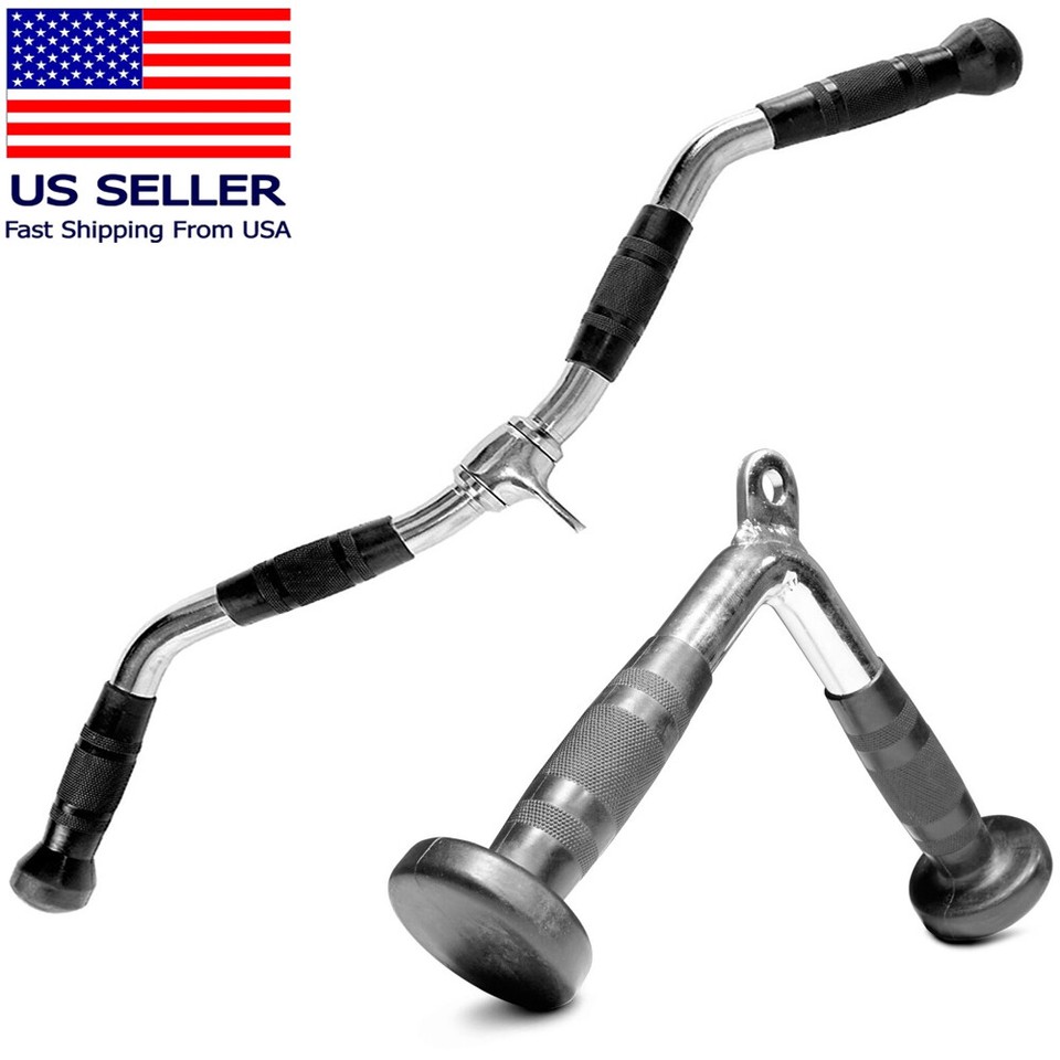 Cable Machine Curl Handle Home Gym Cable Attachment Handle Machine Strength Exercise Press Down ...