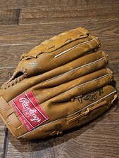 VTG Rawlings 13" Baseball Glove MBG51 LH Throw Bernie Williams Brown Leather