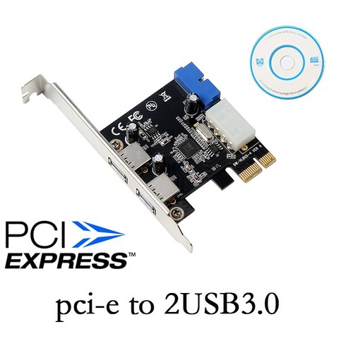Dual Ports PCI-E to USB 3.0 HUB PCI 19pin Express Expansion Header Card Adapter - 第 6/12 張圖片