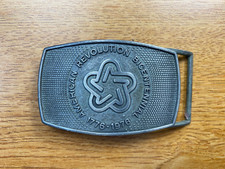 Vintage American Revolution Bicentennial Silver Tone Belt Buckle 1976 