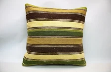 Kilim Sofa Pillow, 20x20 in, Decorative Throw Cushion, Handmade Vintage Pillow