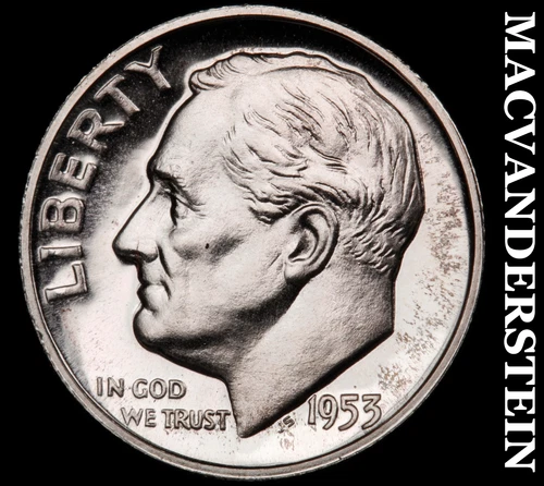 1953 Roosevelt Dime- Silver- Choice Gem Proof Luster No Reserve #i9201