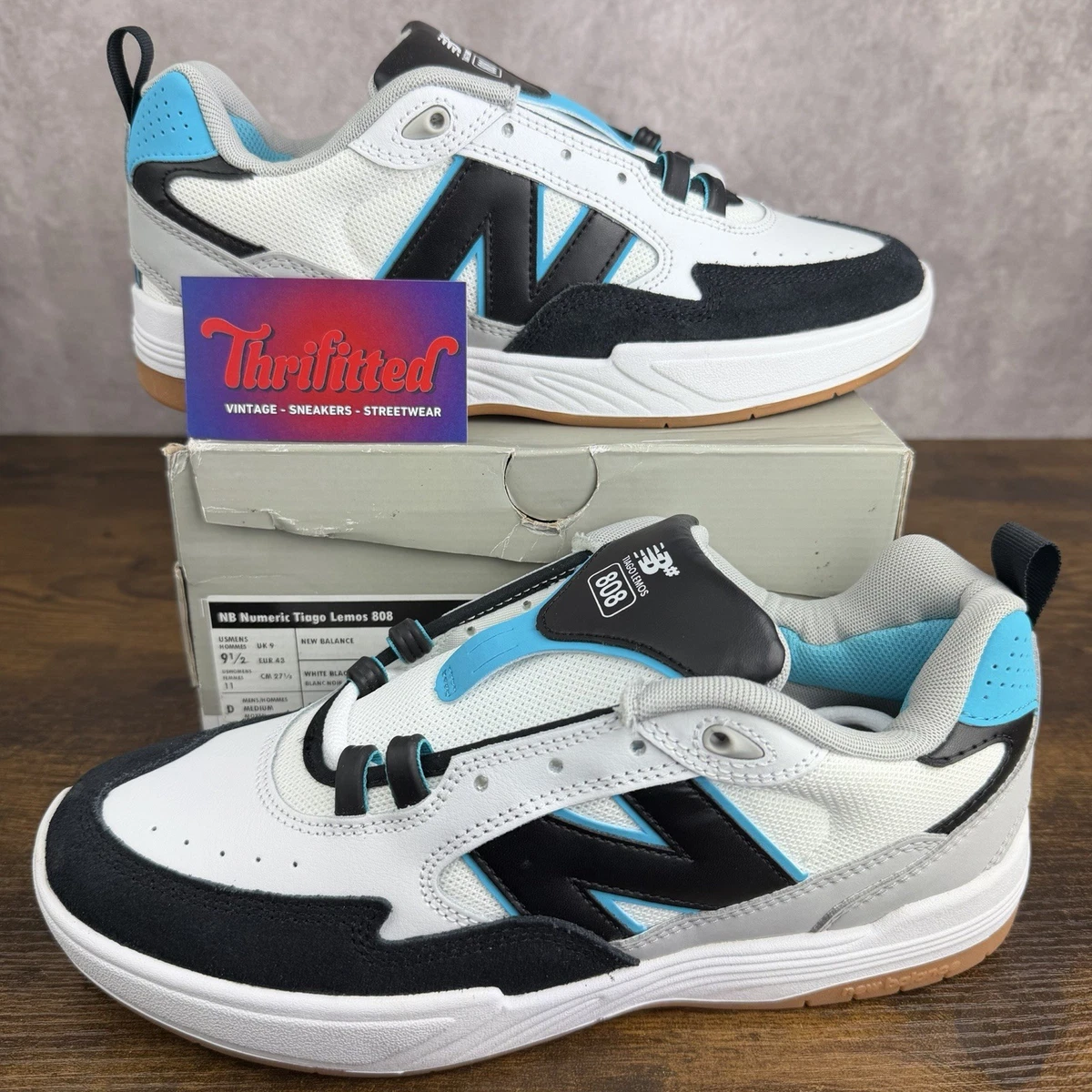 Tiago Lemos x New Balance Numeric 808 White Black Turquoise for 