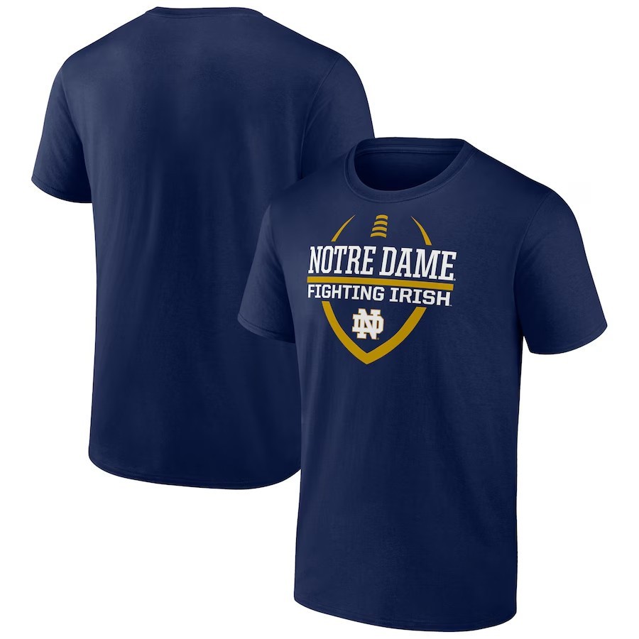 Notre Dame Fighting Irish Football Fan T-Shirt - Navy